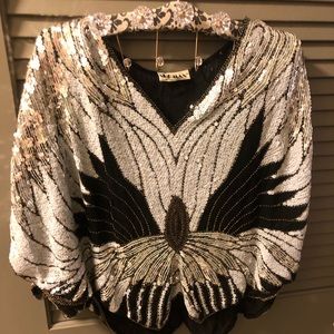 STRIKING Vintage Sho Max Sequin Top